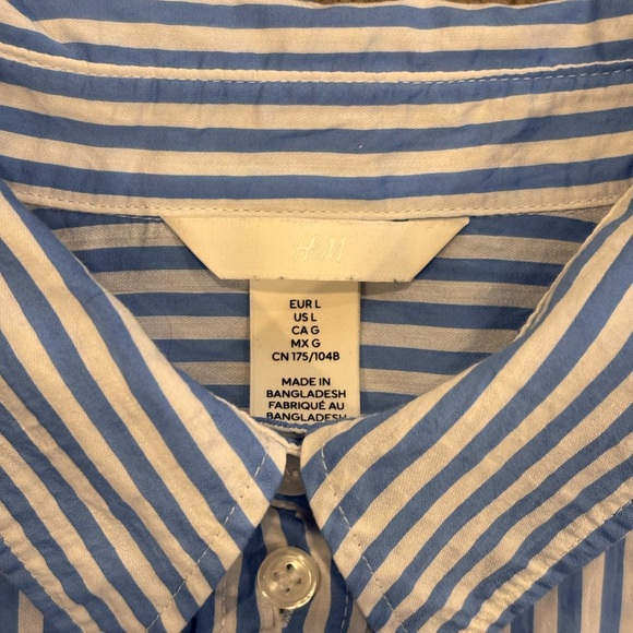 H&M Striped Blue and White Shirt - Picture 1 of 2